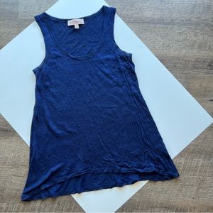 PHILOSOPHY blue linen tank shirts
